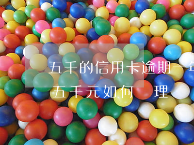 五千的信用卡逾期一年，信用卡逾期一年，欠款五千元，如何處理？